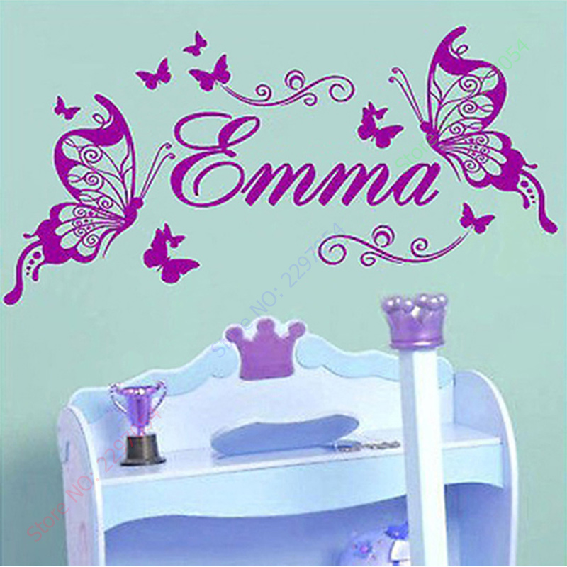 Baby Nursery Panelling - Mới Bướm Cá Tính Tên Vinyl