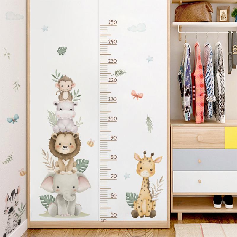 Baby Nursery Jungle Wallpaper - New Children's Growth Chart Sticker Jungle