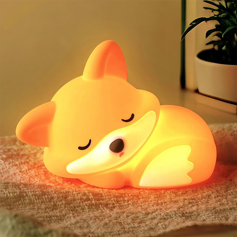 Baby Nursery Table Lamp - Cute Fox Animal Night Light Silicone