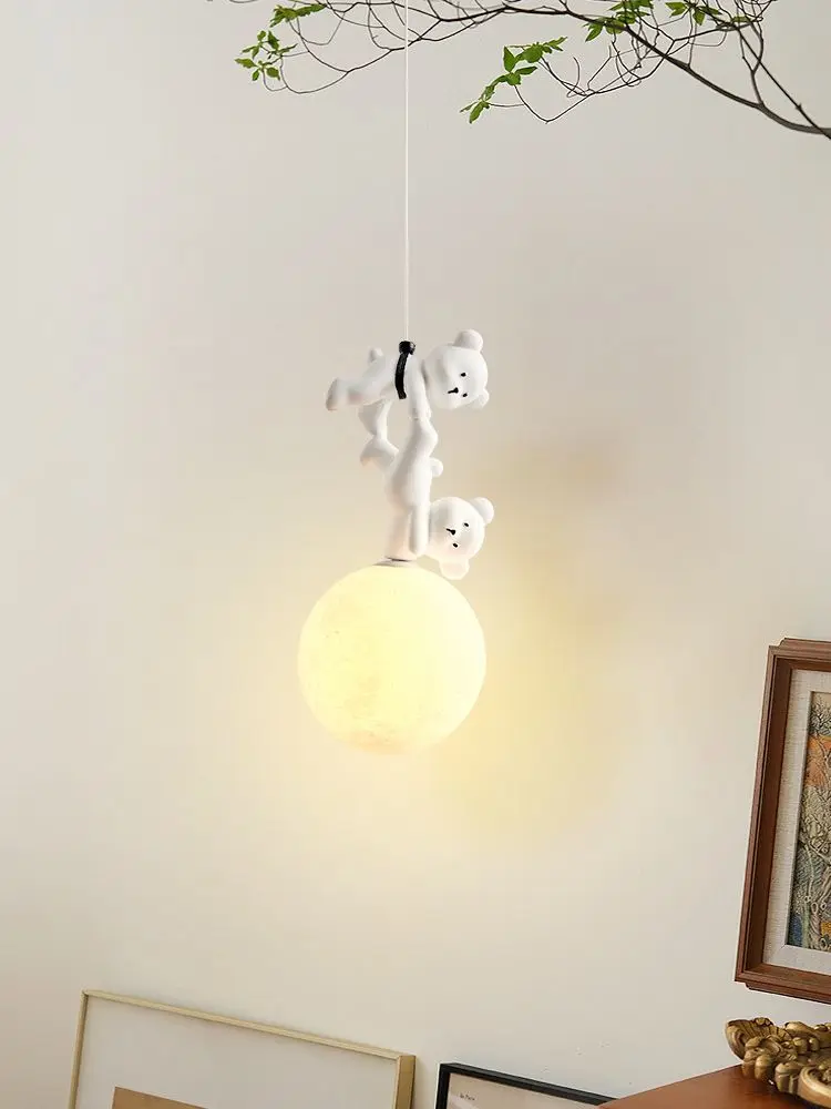 Baby Nursery Light Fixture - Bear Lamp Cartoon Nursery Room Bedside