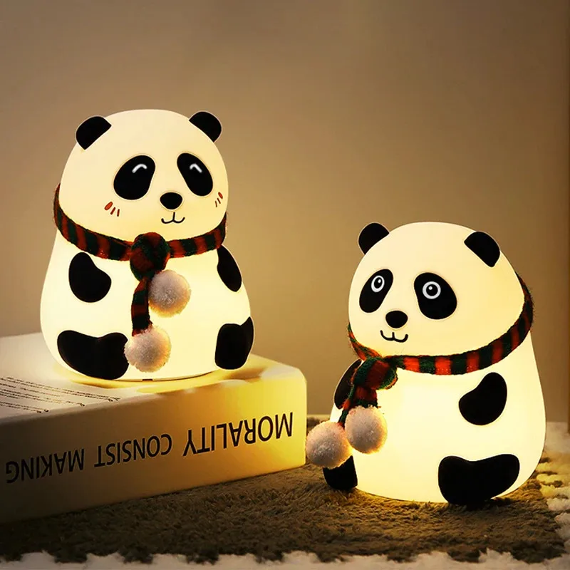 Baby Nursery Table Lamp - Cute Panda Night Light Silicone Nursery