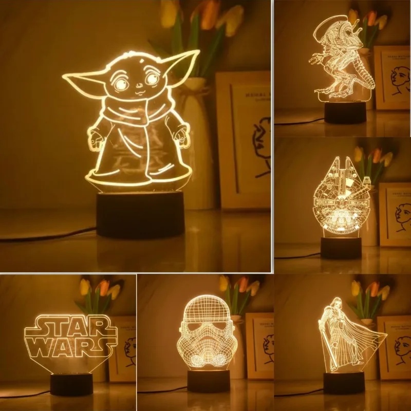 Baby Yoda Nursery - Cartoon 3D Anime Lamp Yoda Baby