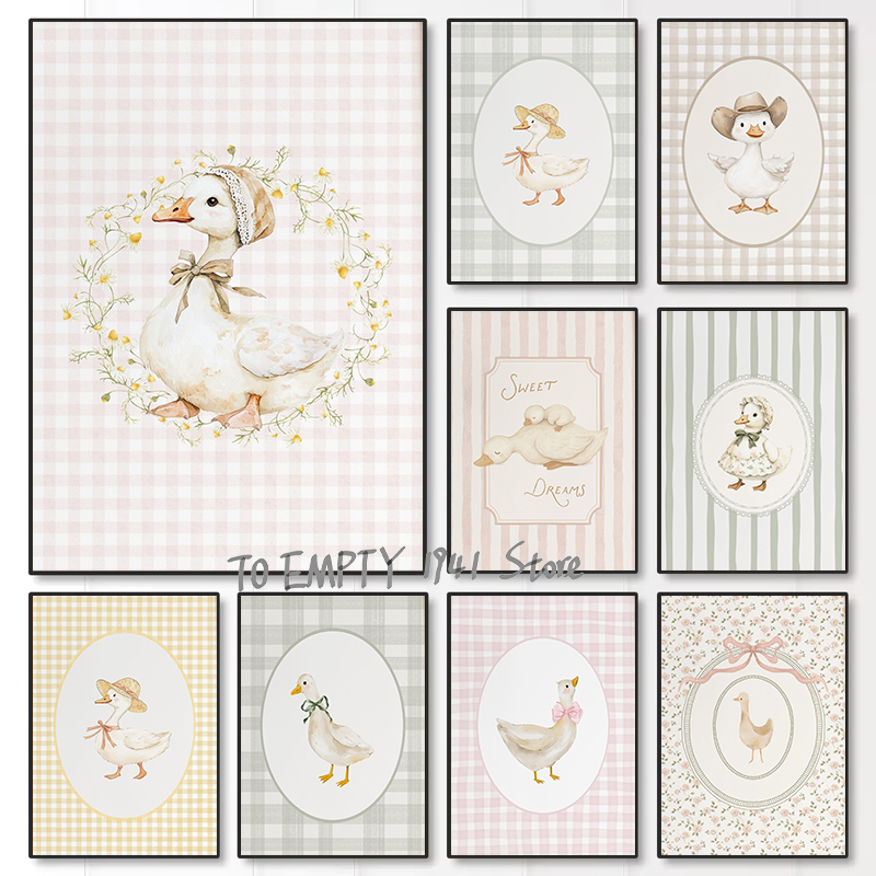 Baby Nursery Pictures - Silly Little Goose Nursery Duck Gingham