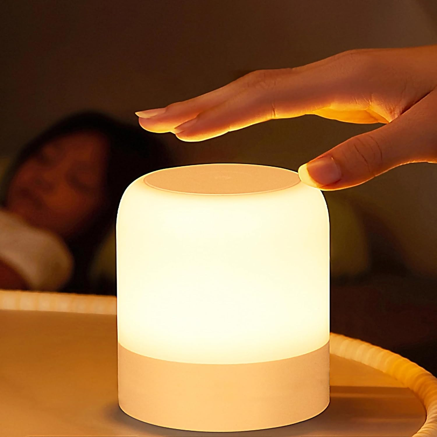Baby Nursery Table Lamp - 1pcPortable Baby Night Light,3 Colours Egg