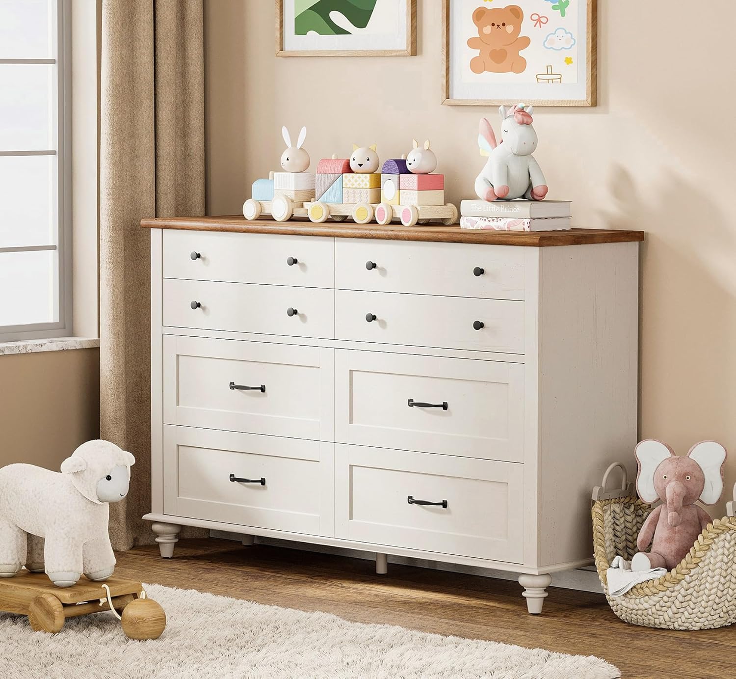 Baby Nursery Drawers - Modern Kids Dresser with 7 Drawers