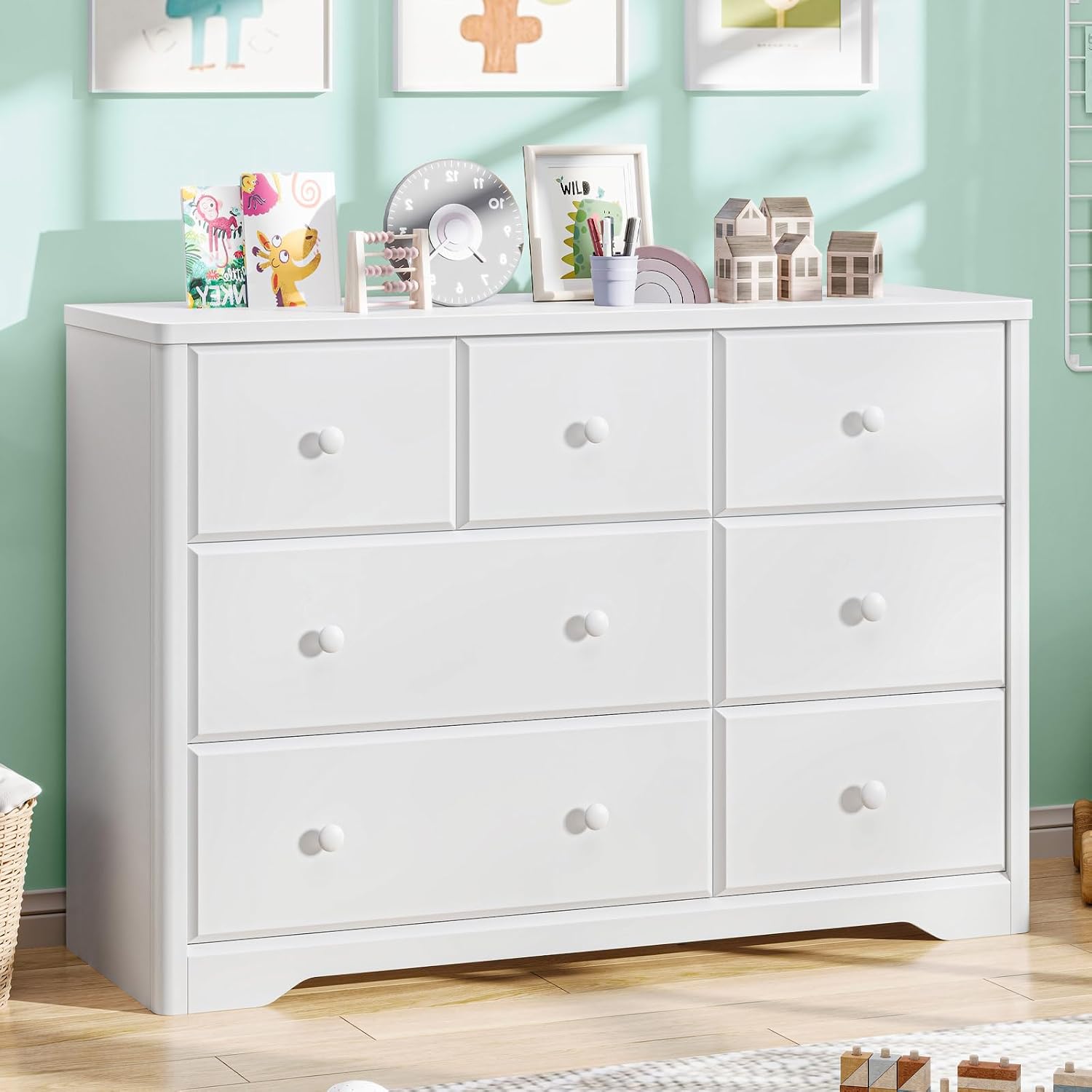 Baby Nursery Drawers - Dresser Cabinet 7 Drawers Kids Nursery