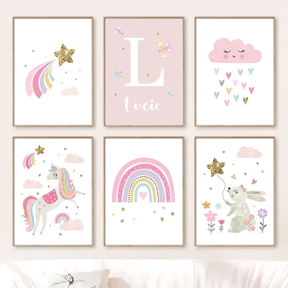 Pink Unicorn Rabbit Rainbow Cl - đánh giá và giá Baby Nursery Mirror