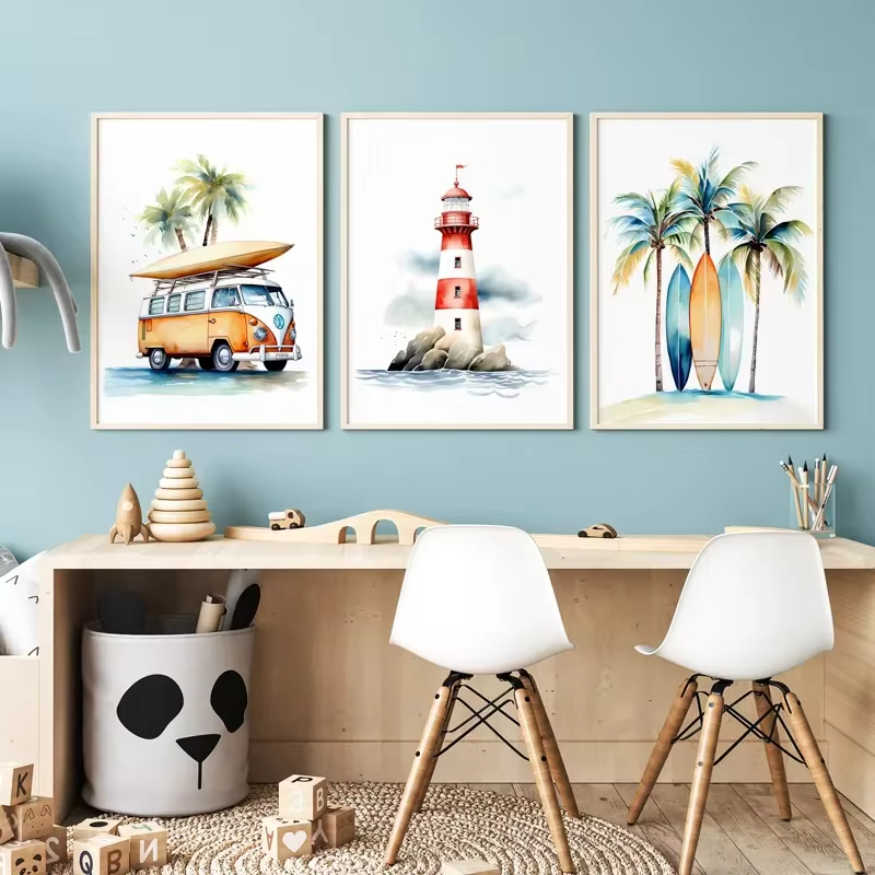 Surf Ocean Themed Nursery Beac - đánh giá và giá Baby Nursery Mirror
