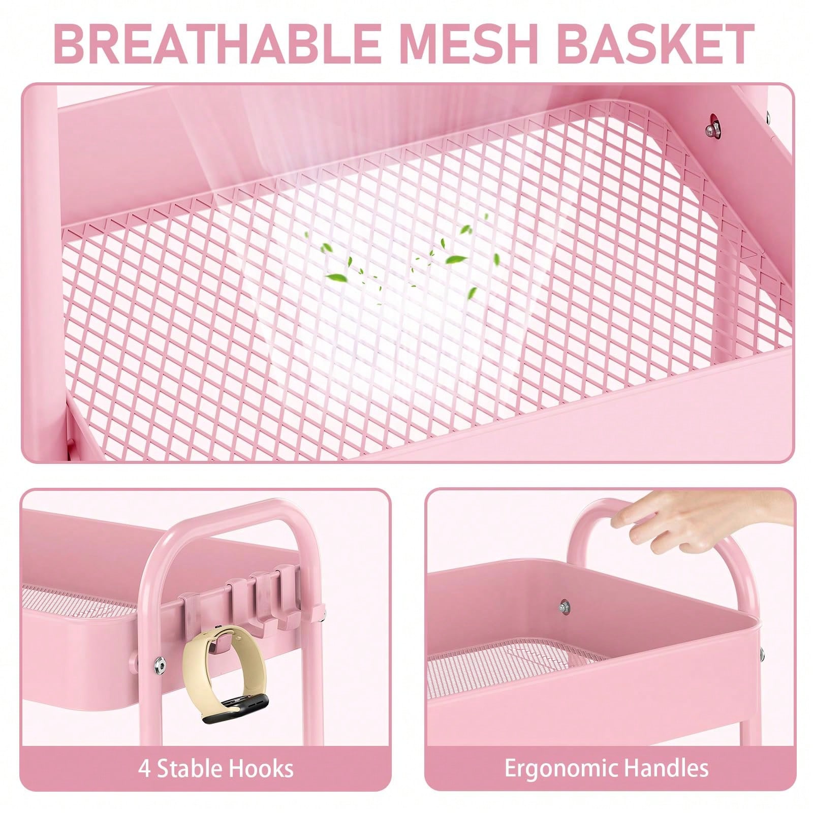 3 Tier Metal Rolling Cart With - đánh giá và giá Baby Nursery Trolley