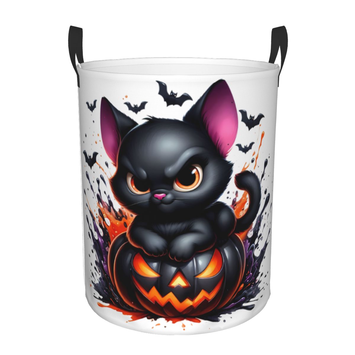 Halloween Black Cat Pumpkins L - đánh giá và giá Baby Nursery Laundry Basket