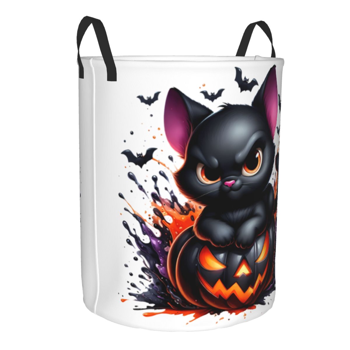 Halloween Black Cat Pumpkins L - đánh giá và giá Baby Nursery Laundry Basket