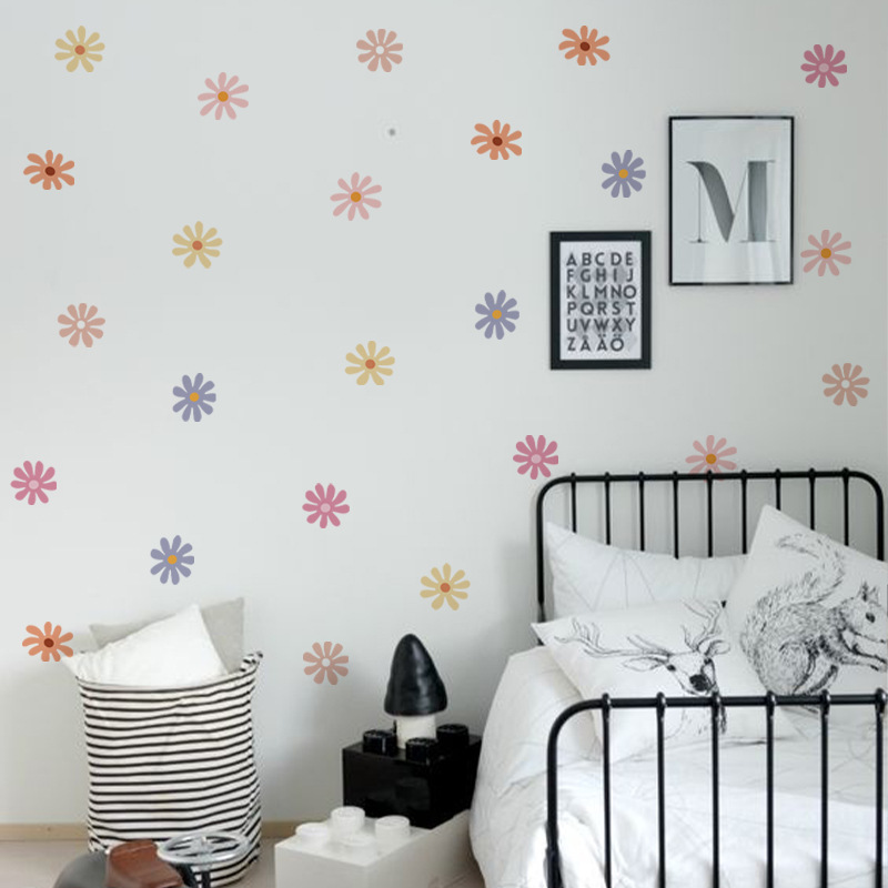 Daisy Floral Wall Stickers Chi - đánh giá và giá Baby Nursery Peel And Stick Wallpaper
