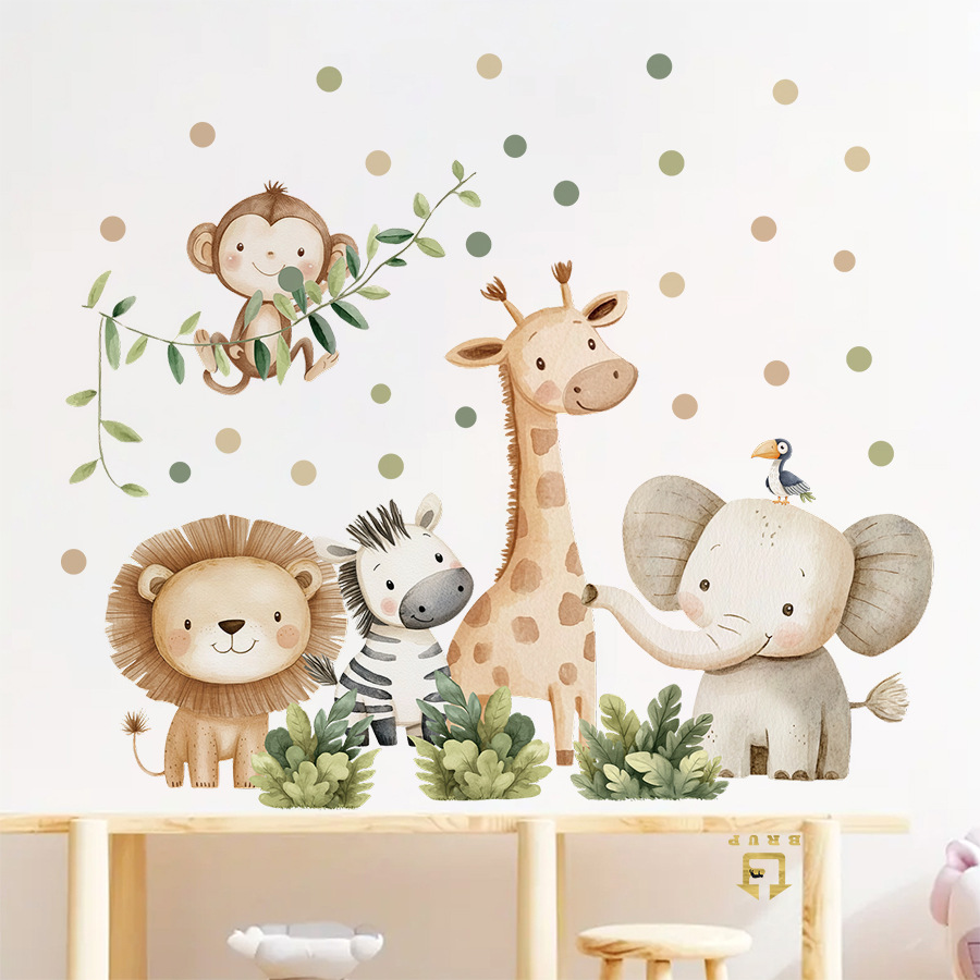 Boho Forest Animals Wall Stick - đánh giá và giá Baby Nursery Panelling