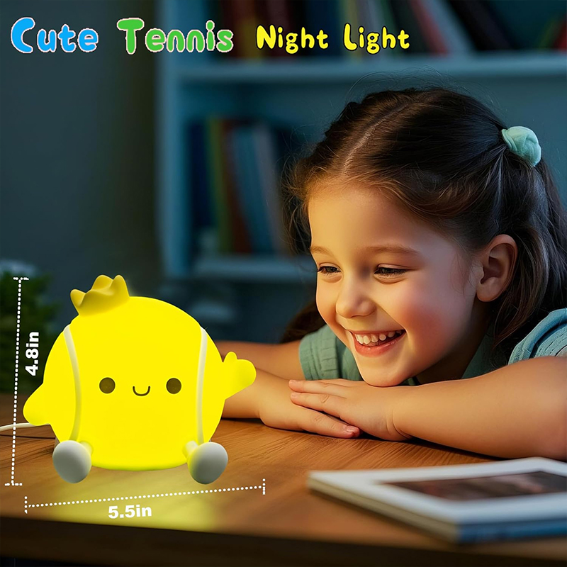 Cute Tennis Night Light Silico - đánh giá và giá Baby Nursery Table Lamp