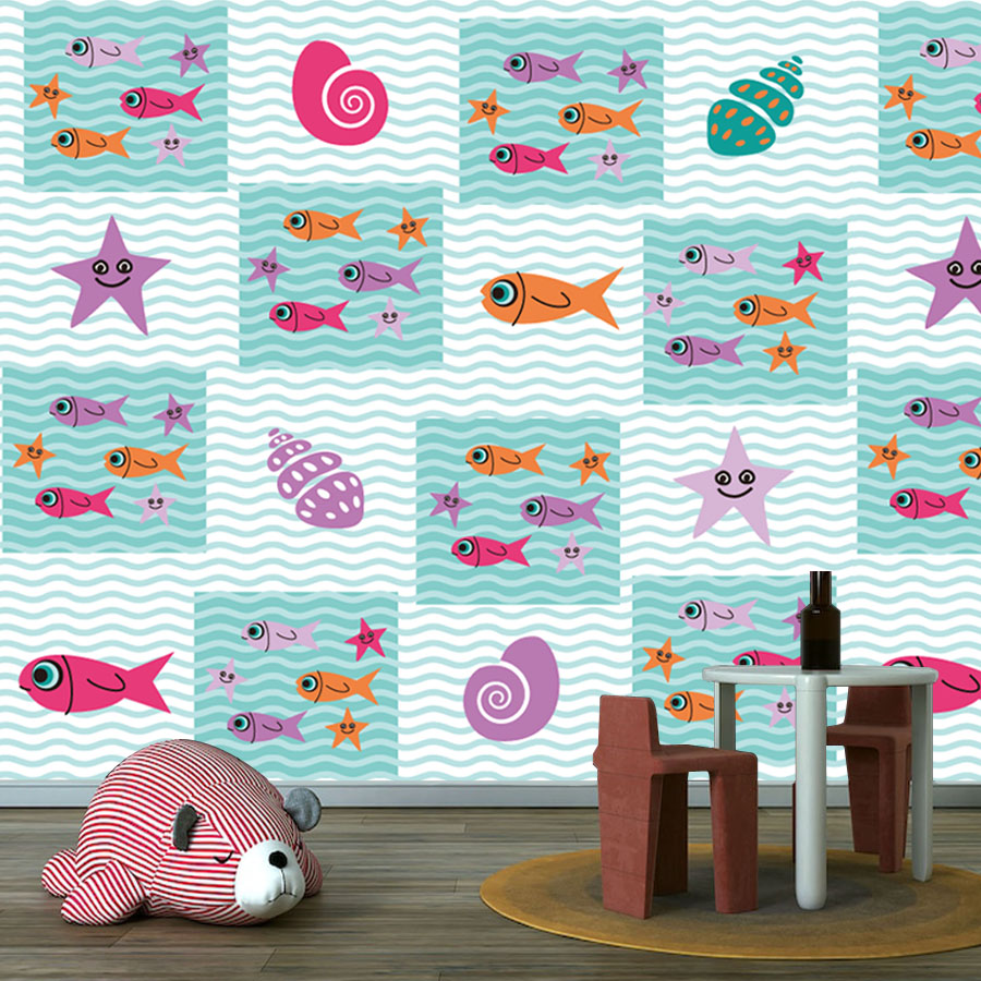 Cartoon Peel and Stick Photo W - đánh giá và giá Baby Nursery Peel And Stick Wallpaper