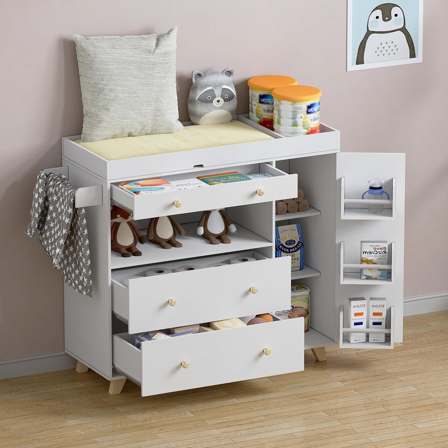 Baby Changing Table, Modern Di - đánh giá và giá Baby Nursery Drawers