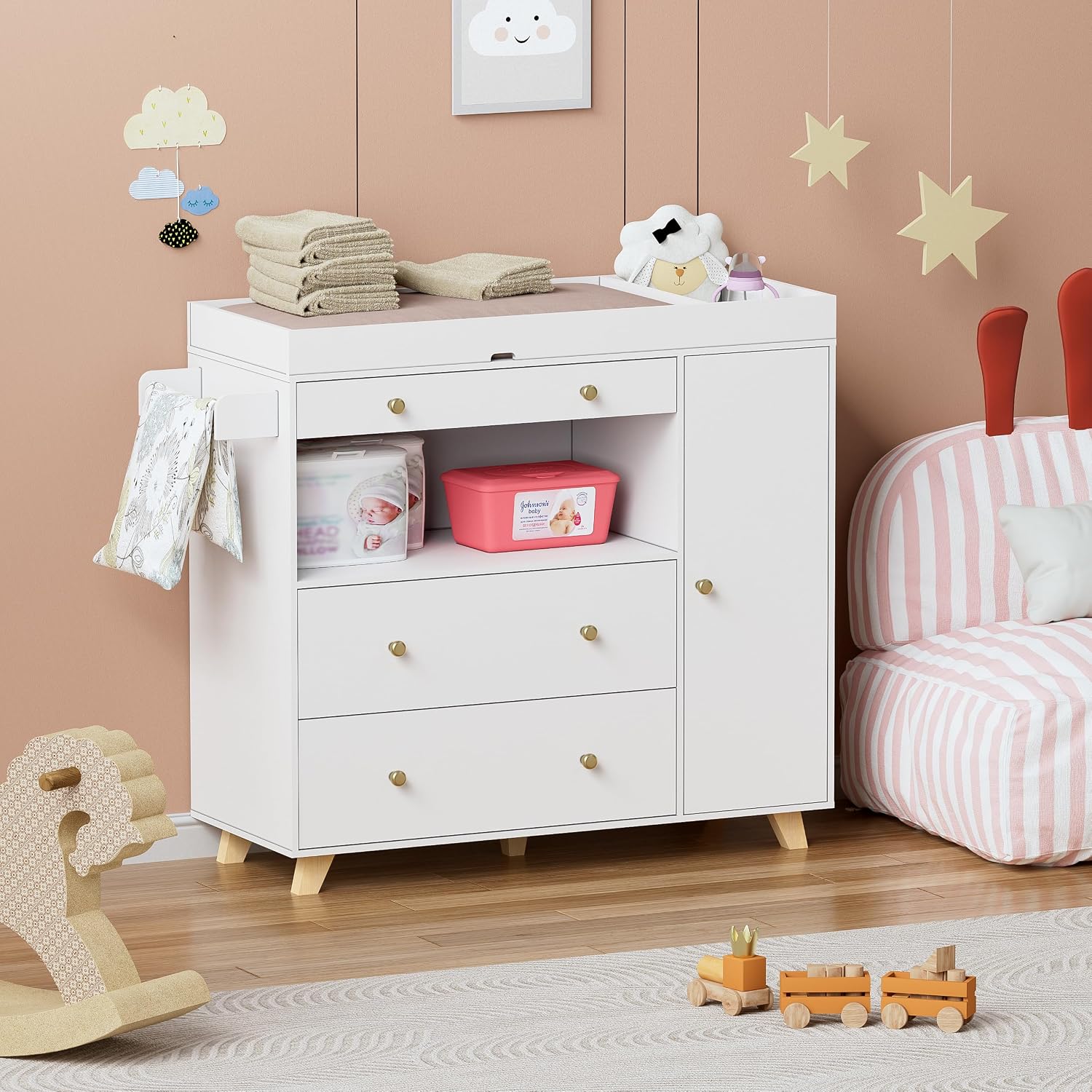 Baby Changing Table, Modern Di - đánh giá và giá Baby Nursery Drawers