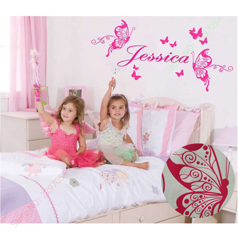 Mới Bướm Cá Tính Tên Vinyl Dán - đánh giá và giá Baby Nursery Panelling