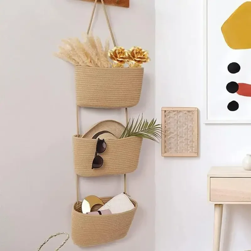 3-Tier Woven Cotton Hanging St - đánh giá và giá Baby Nursery Laundry Basket