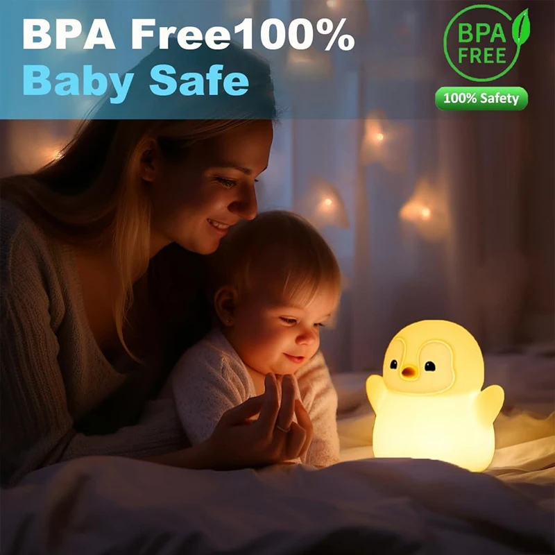 NEW Penguin Night Light Silico - đánh giá và giá Baby Nursery Table Lamp