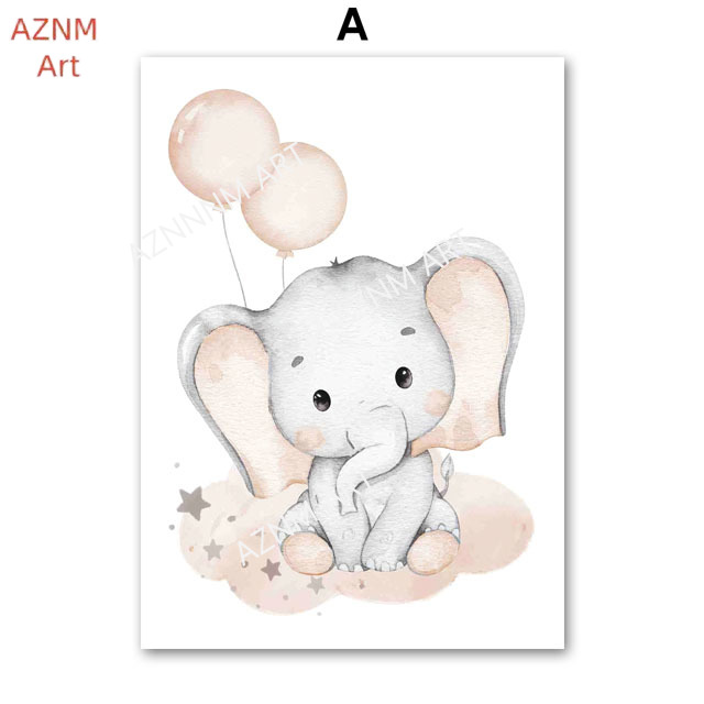Elephant Balloon Rainbow Moon  - đánh giá và giá Baby Nursery Pictures