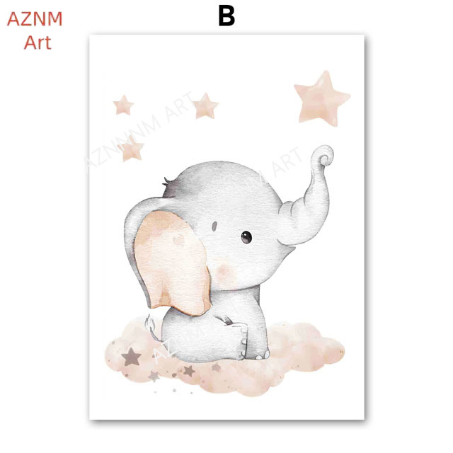 Elephant Balloon Rainbow Moon  - đánh giá và giá Baby Nursery Pictures