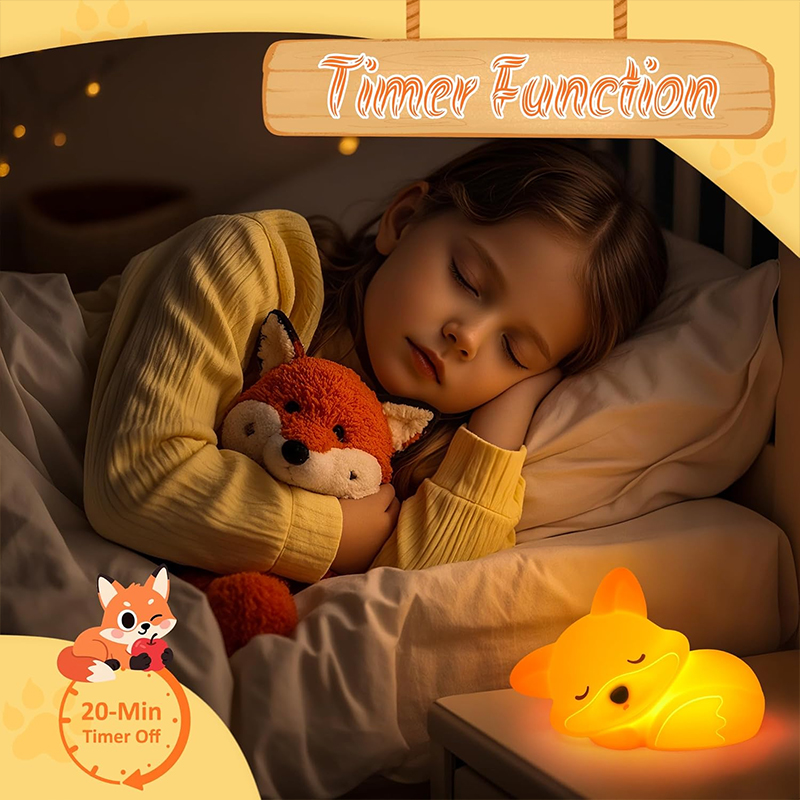 Cute Fox Animal Night Light Si - đánh giá và giá Baby Nursery Table Lamp