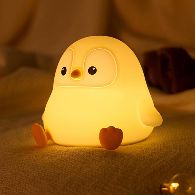 Cute Penguin Night Light Silic - đánh giá và giá Baby Nursery Table Lamp