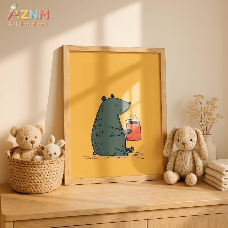 AZNM Cartoon Bear Honey Jar Ca - đánh giá và giá Baby Nursery Yellow