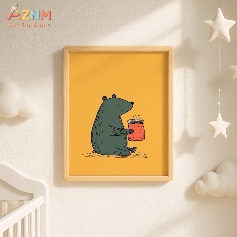 AZNM Cartoon Bear Honey Jar Ca - đánh giá và giá Baby Nursery Yellow