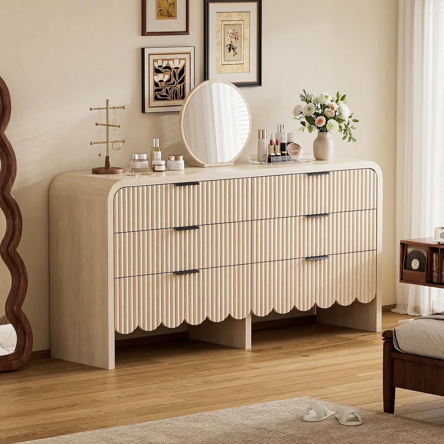 Wood 6 Drawer Dresser Nursery  - đánh giá và giá Baby Nursery Drawers