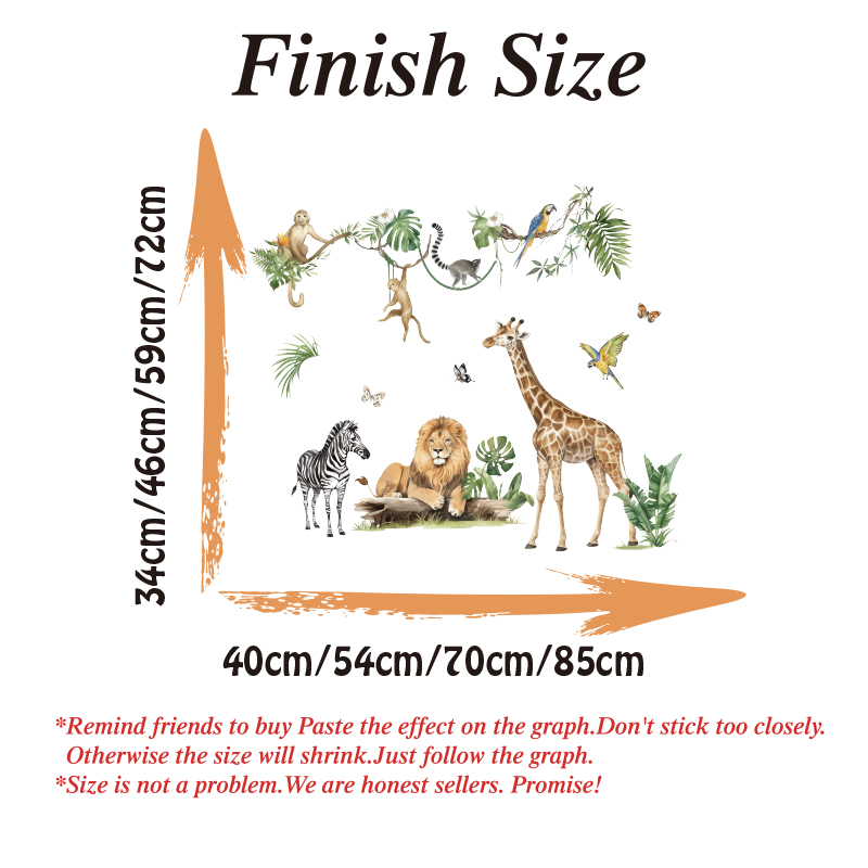Large Jungle Animal Tropical L - đánh giá và giá Baby Nursery Panelling