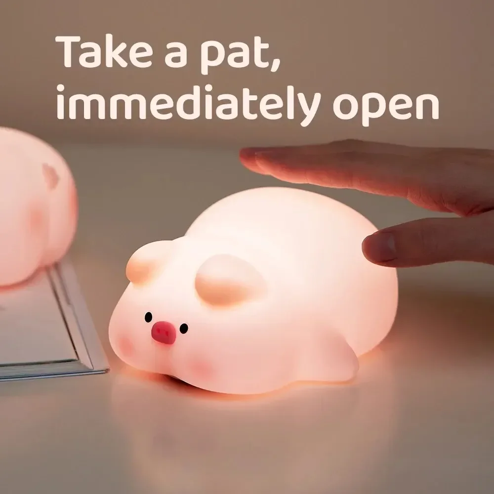 Piggy Bunny Night Light Led Ta - đánh giá và giá Baby Nursery Table Lamp
