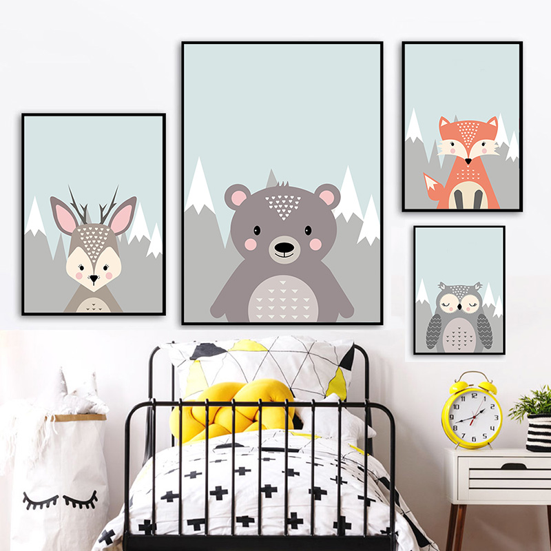 Forest Animals Poster Prints B - đánh giá và giá Baby Nursery Mirror