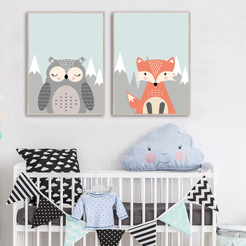 Forest Animals Poster Prints B - đánh giá và giá Baby Nursery Mirror