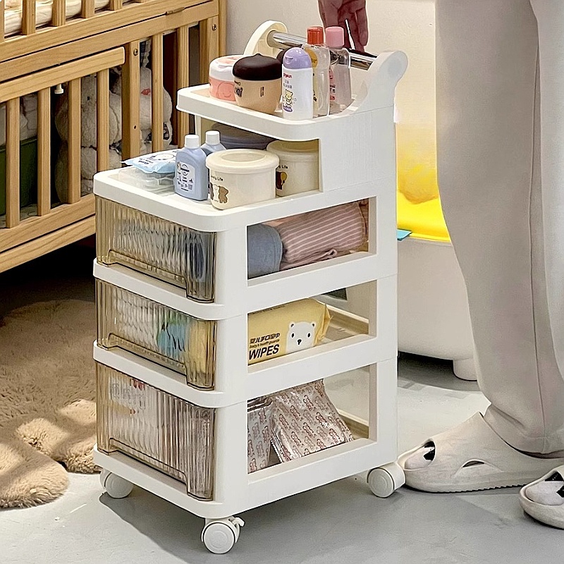 3-Tier Rolling Storage Cart Nu - đánh giá và giá Baby Nursery Drawers