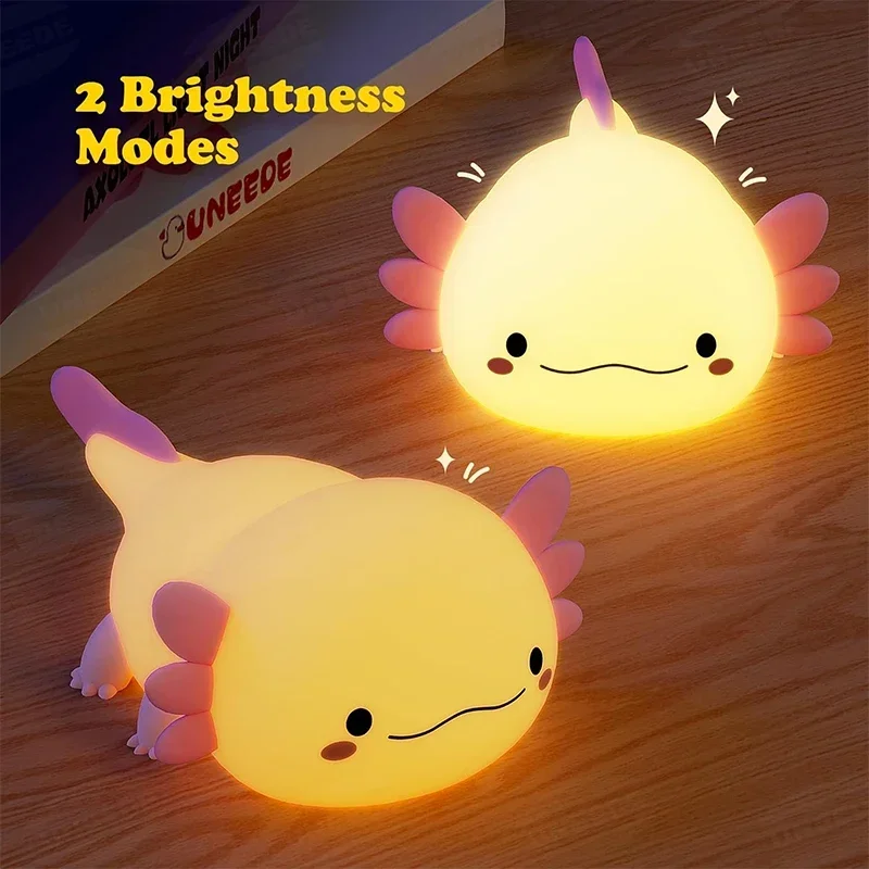 Cute Axolotl Night Light Silic - đánh giá và giá Baby Nursery Table Lamp