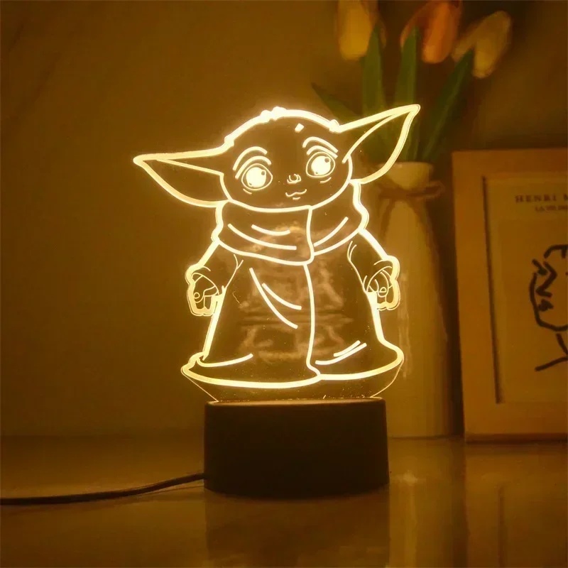 Cartoon 3D Anime Lamp Yoda Bab - đánh giá và giá Baby Yoda Nursery