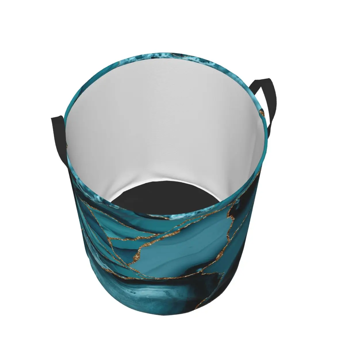 Custom Teal And Gold Marble La - đánh giá và giá Baby Nursery Laundry Basket