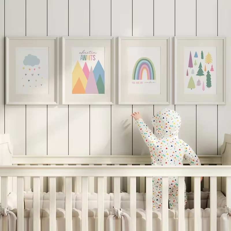 Boho ABC Rainbow Sun Clouds Ad - đánh giá và giá Baby Nursery Mirror