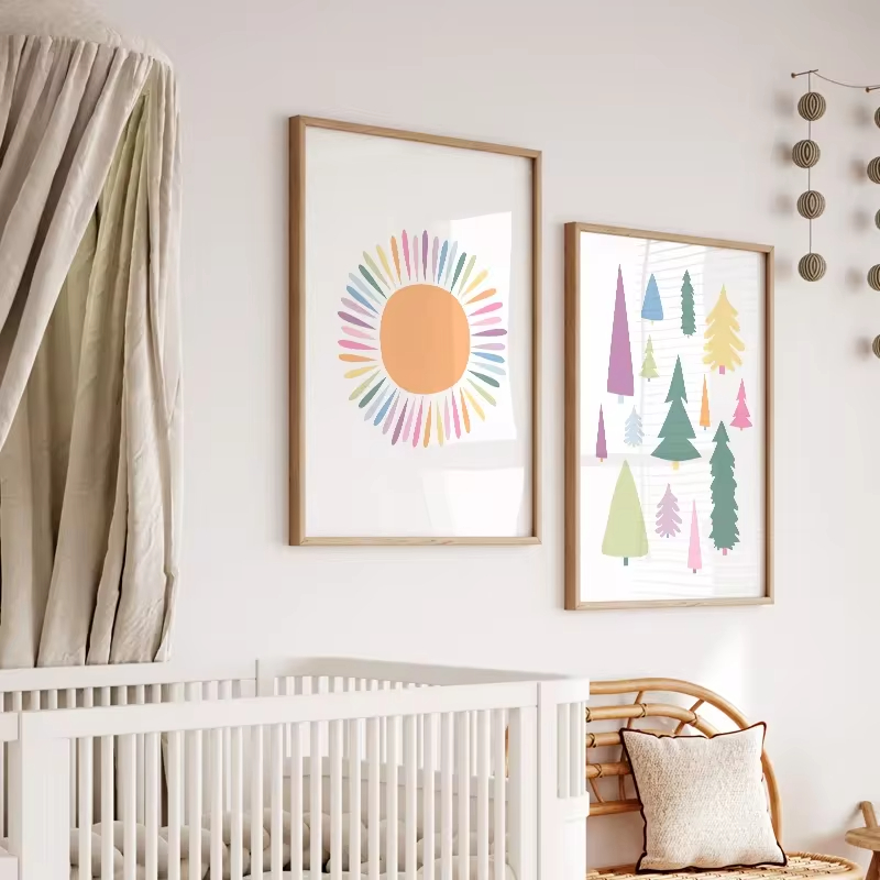 Boho ABC Rainbow Sun Clouds Ad - đánh giá và giá Baby Nursery Mirror