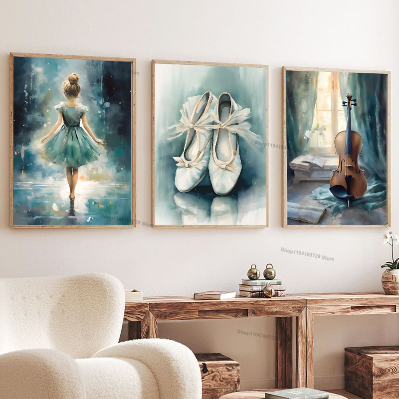 Watercolor Ballet Girl Shoes C - đánh giá và giá Baby Nursery Modern