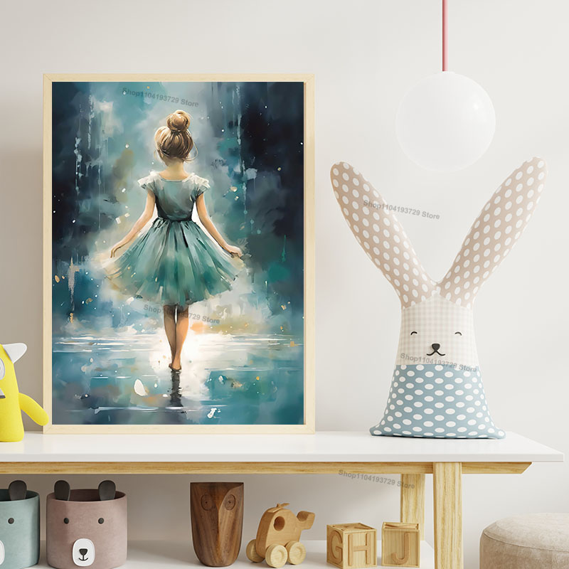 Watercolor Ballet Girl Shoes C - đánh giá và giá Baby Nursery Modern
