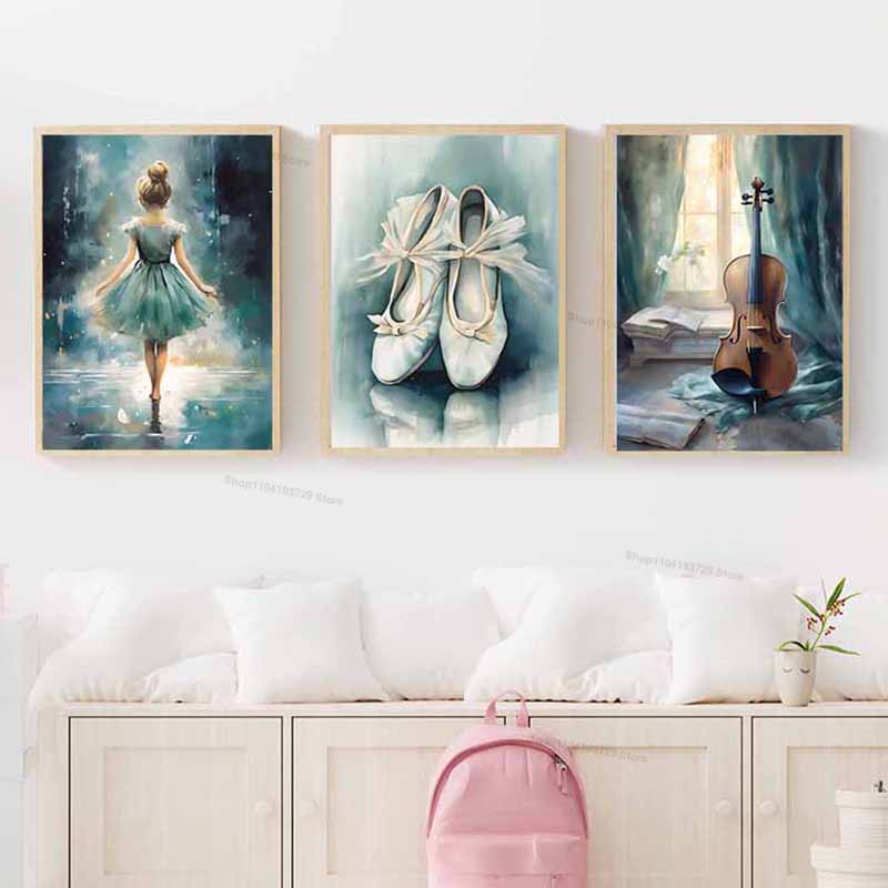 Watercolor Ballet Girl Shoes C - đánh giá và giá Baby Nursery Modern