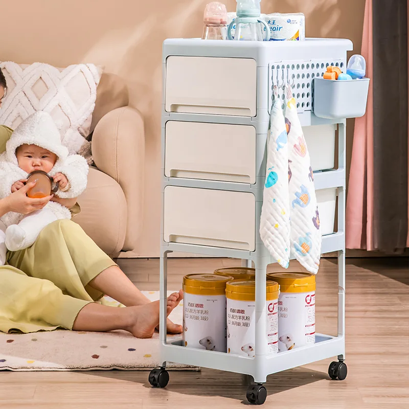 Cream Mobile Storage Cart,Mult - đánh giá và giá Baby Nursery Drawers