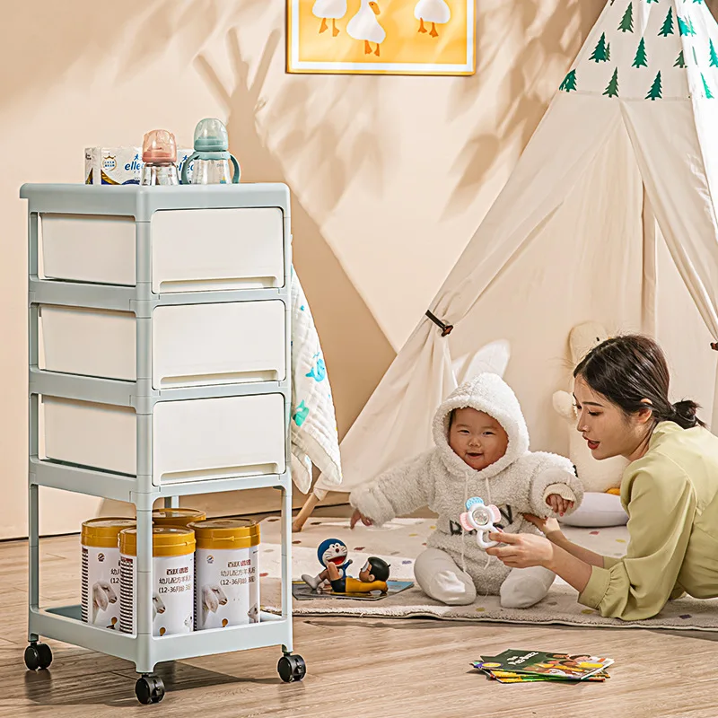 Cream Mobile Storage Cart,Mult - đánh giá và giá Baby Nursery Drawers