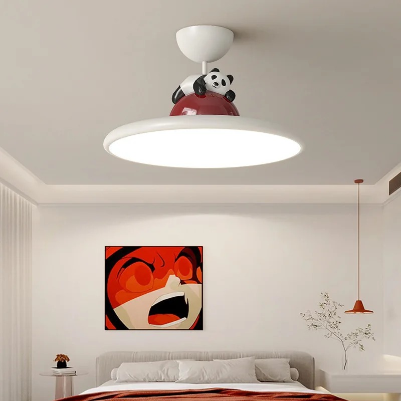 Cartoon Cream Style Panda LED  - đánh giá và giá Baby Nursery Light Fixture