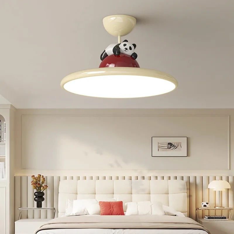 Cartoon Cream Style Panda LED  - đánh giá và giá Baby Nursery Light Fixture