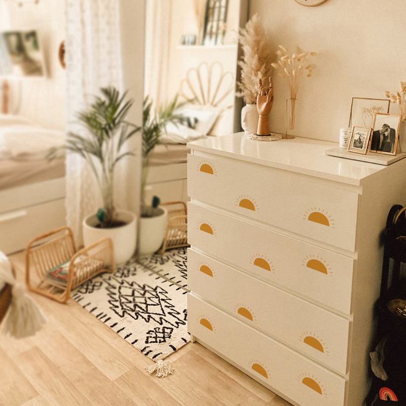 Boho Yellow Orange Half Sun Wa - đánh giá và giá Baby Nursery Yellow