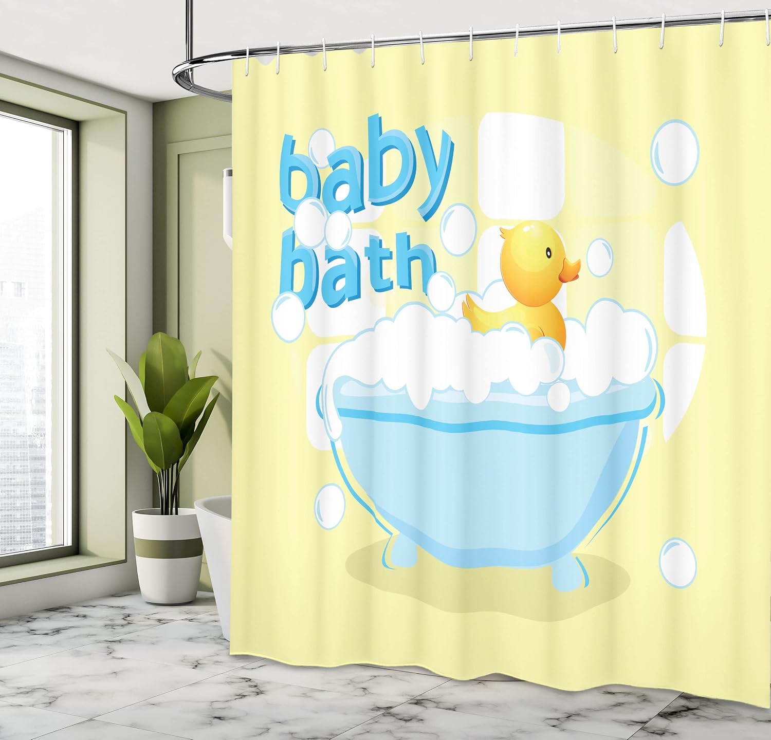 Yellow Baby Bath Shower Curtai - đánh giá và giá Baby Nursery Yellow